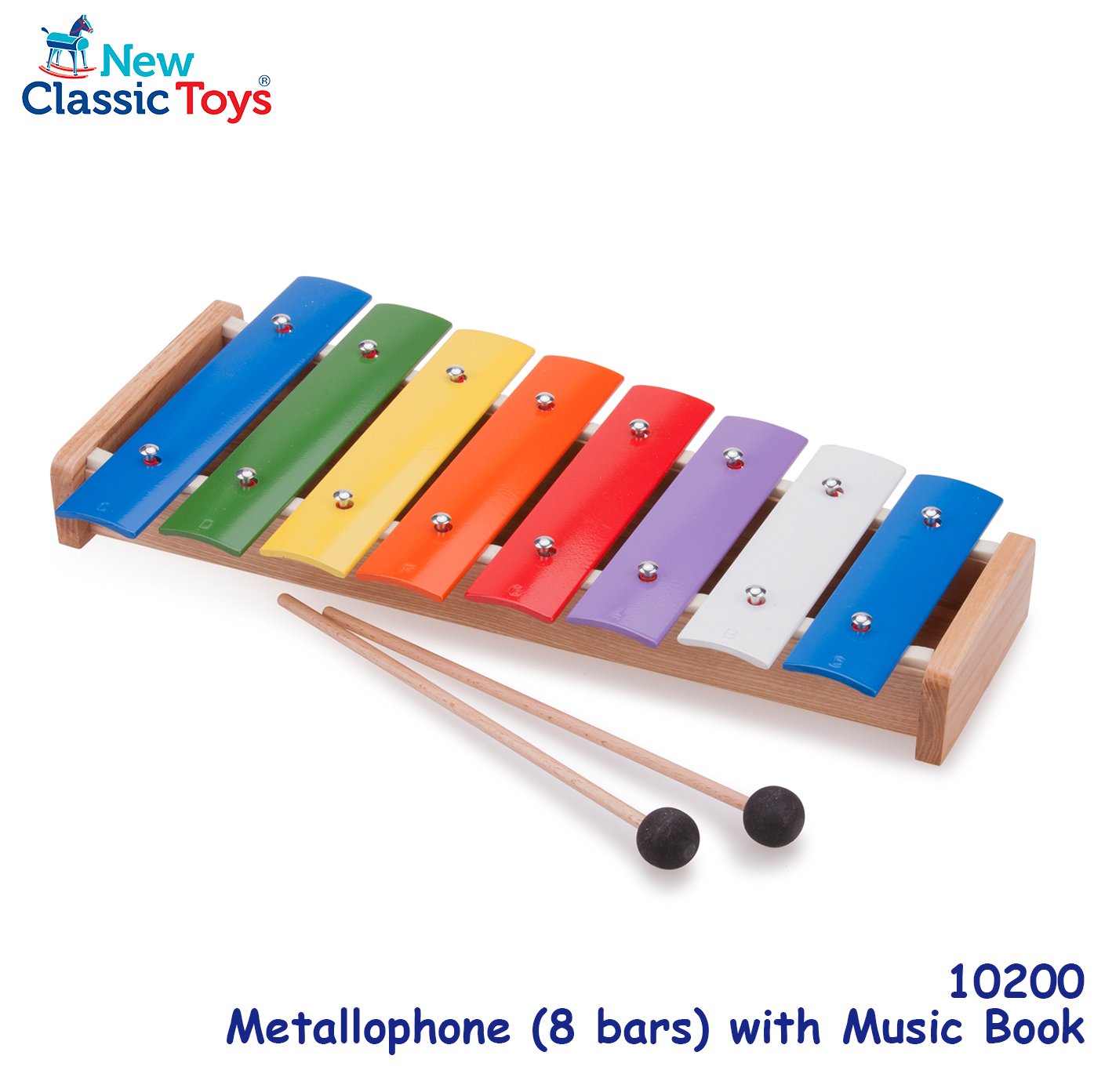 New Classic Toys-Melodies【最新彩色8音鍵敲擊鐵片琴連琴譜10200】 – LEARNING KINETICS 官方網站– Vespa / New Classic Toys / Nutcase 玩具香港總代理
